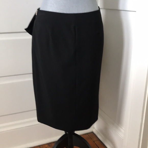 NWT $298 Rachel Roy drape wrap skirt black 8 - Picture 6 of 12